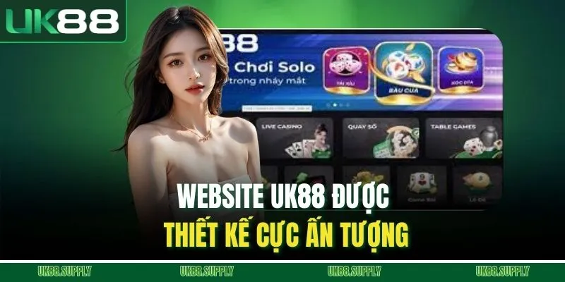 Website UK88 được thiết kế cực ấn tượng